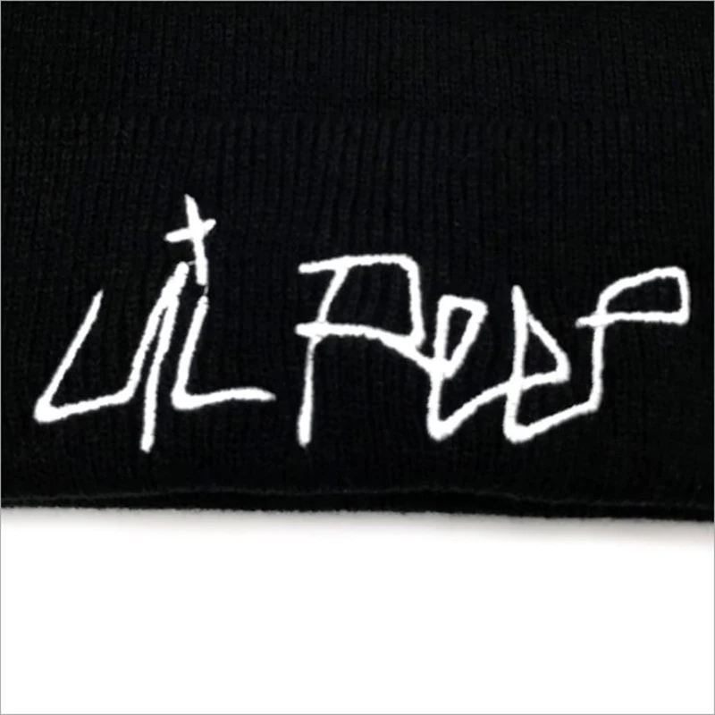 Lil Peep Beanie с вышивкой xxxtentacion Love lil. peep Мужская и женская вязаная шапка вязанные шапочки Skullies теплая зимняя унисекс Лыжная хип-хоп шапка