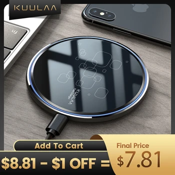 KUULAA-cargador inalámbrico Qi de 15W, almohadilla de carga inalámbrica para xiaomi mi 11, 10s, iphone 13, 12, 11 pro max, mini, x, xr