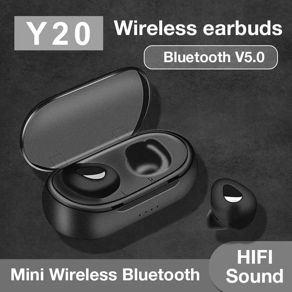 Y20 Мини Bluetooth наушники 5,0 беспроводные наушники спортивные наушники-вкладыши с зарядной коробкой наушники для гарнитуры для мобильных телефонов