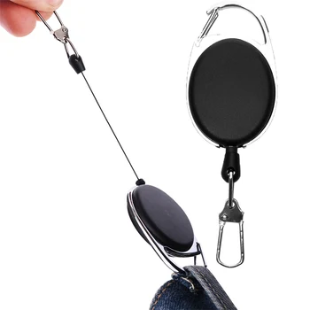 

30Pcs Telescopic Key Anti-lost Buckle Fly Fishing Tools Retractor Extractor Keeper Tether Retractable Reel Fishing Tackle Boxes