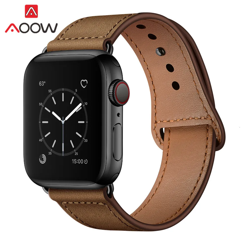 Ремешок из натуральной кожи петлевой для часов Apple Watch 38 мм 42 мм 40 мм 44 мм браслет ремешок Карлос Корреа аксессуары для iwatch 1 2 3 4