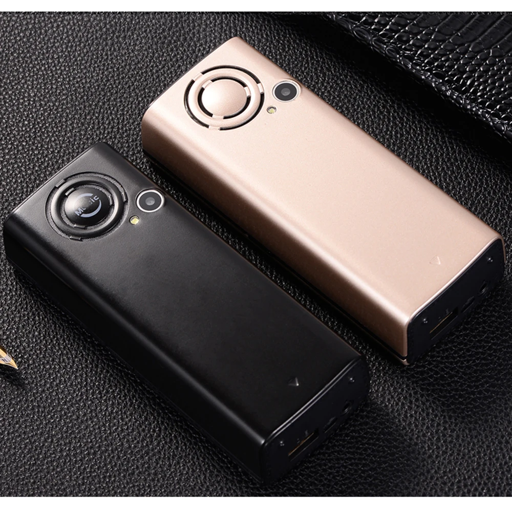 Classic Retro Cellphone Power Bank Loud Sound Dual Torch Big Flat Key 3.5mm Jack FM DV Facebook Whatsapp Small Size Mobile Phone