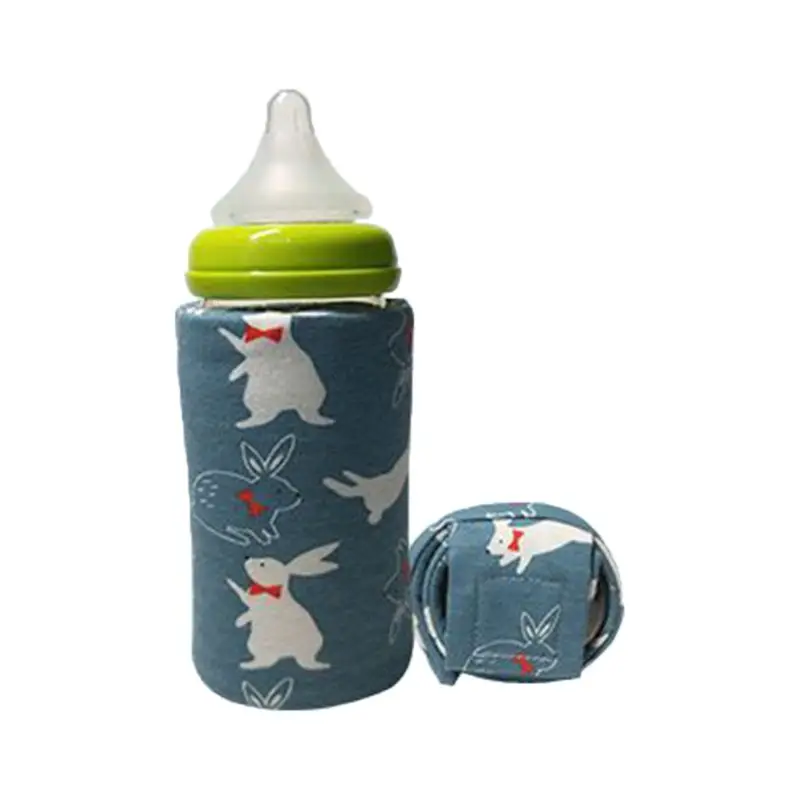 Термоизоляционный чехол с мультяшным принтом для Детской бутылки, постоянное нагревание температуры, USB, Портативная сумка, Толстая теплая универсальная упаковка на дно - Цвет: 3