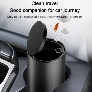 

Alloy Car Trash Can Auto Organizer Storage Bag Car Garbage Bin Ashtray Dust Case Holder Auto Accessories Car Home Supplies New