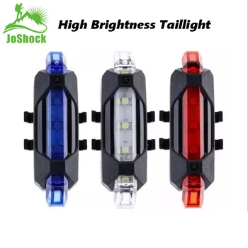 

Joshock Bike Bicycle light LED USB Style Rechargeable Taillight Rear Tail Safety Warning Cycling Portable Light