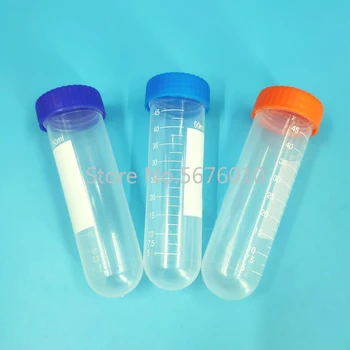 

50pcs/lot 50mL Round Bottom Plastic Centrifuge Tube with Screw Cap for Kinds of Laboratory Experiments