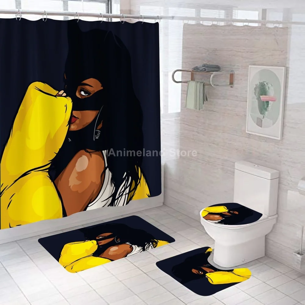 Сексуальные шторы для душа в африканском стиле девочек занавески ванной комнаты