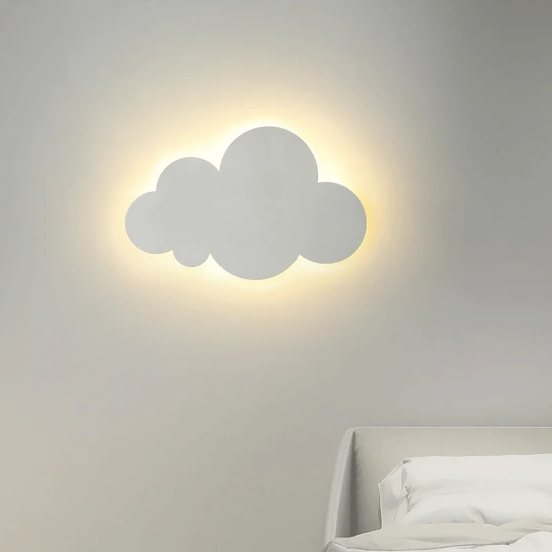 wall lights for bedroom Cloud Wall Lamp Nordic INS Style Creative Minimalist Bedside LED Lighting Modern Boy And Girl Children's Room Bedroom Sconces wall hanging lights