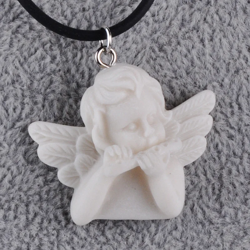 Религиозные украшения из смолы cherub kewpie подвеска в виде крыла ангела ожерелье для