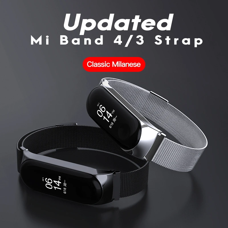 IONCT, магнитный металлический ремешок для mi band 4, ремешок для часов, браслет, браслет, Xiaomi mi, ремешок, 3 ремешка, mi band, умные аксессуары