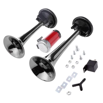

Dual Trumpet Air Horn 12 Volt 110db for Car Truck Train Boat Motorcycle