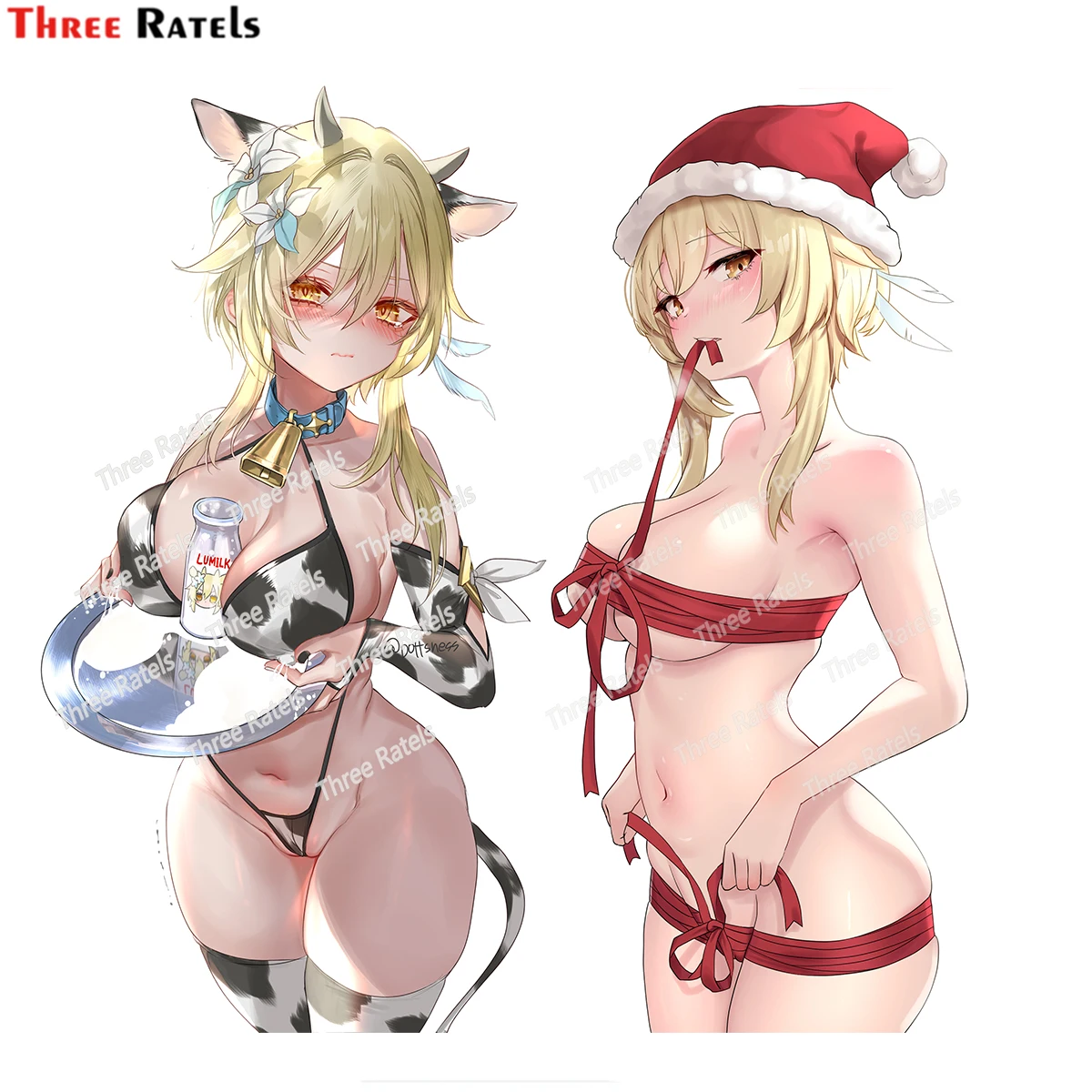 

Three Ratels H6 Sexy Anime Game Girl Lumine Genshin Impact Auto Accessories Decoration Vinyl Waterproof Laptop Decals