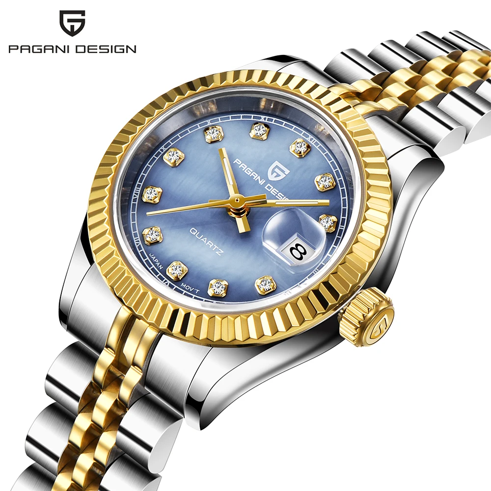 PAGANI сапфир лучший бренд класса люкс для женщин наручные часы нержавеющая сталь кварцевые часы современные наручные часы для женщин
