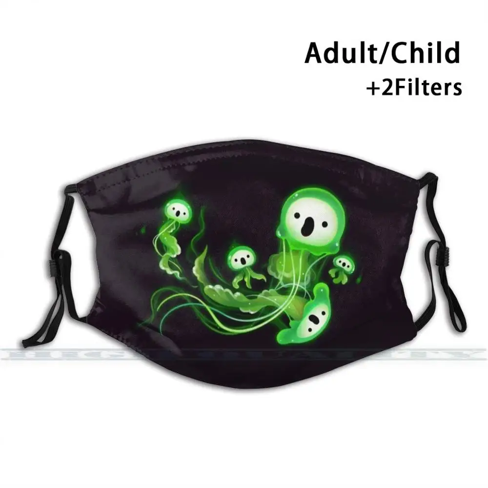 Модная многоразовая смешная маска для лица с принтом Призрак Медузы Pm2.5 медузы