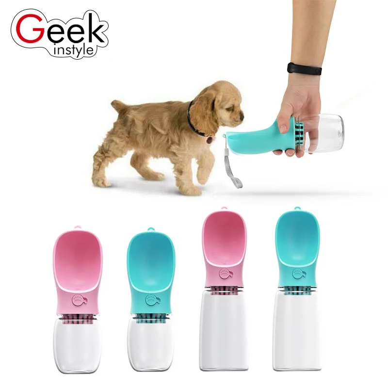 Geekinstyle 550ML Portable font b Pet b font Cups Drinking Bottle Dog Cat Health Feeding Water