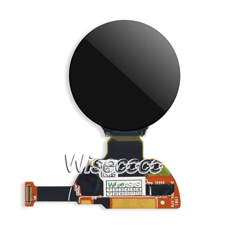 Wisecoco 1.2'' inch round display 390*390 thin OLED AMOLED 24pin X120BLN02 MIPI interface 16.7M full color oled for smart watch