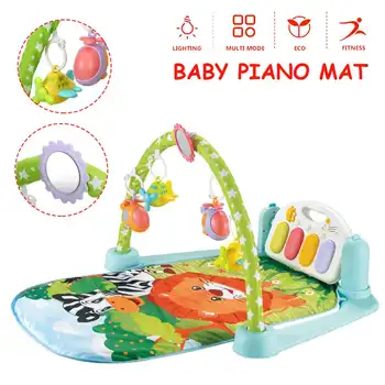 

Baby Fitness Pedal Piano Toy Play Mat Lay Kids Multifunction Gym 4 in 1 Fitness Music Game Carpet Keyboard Fun Interactive Gifts