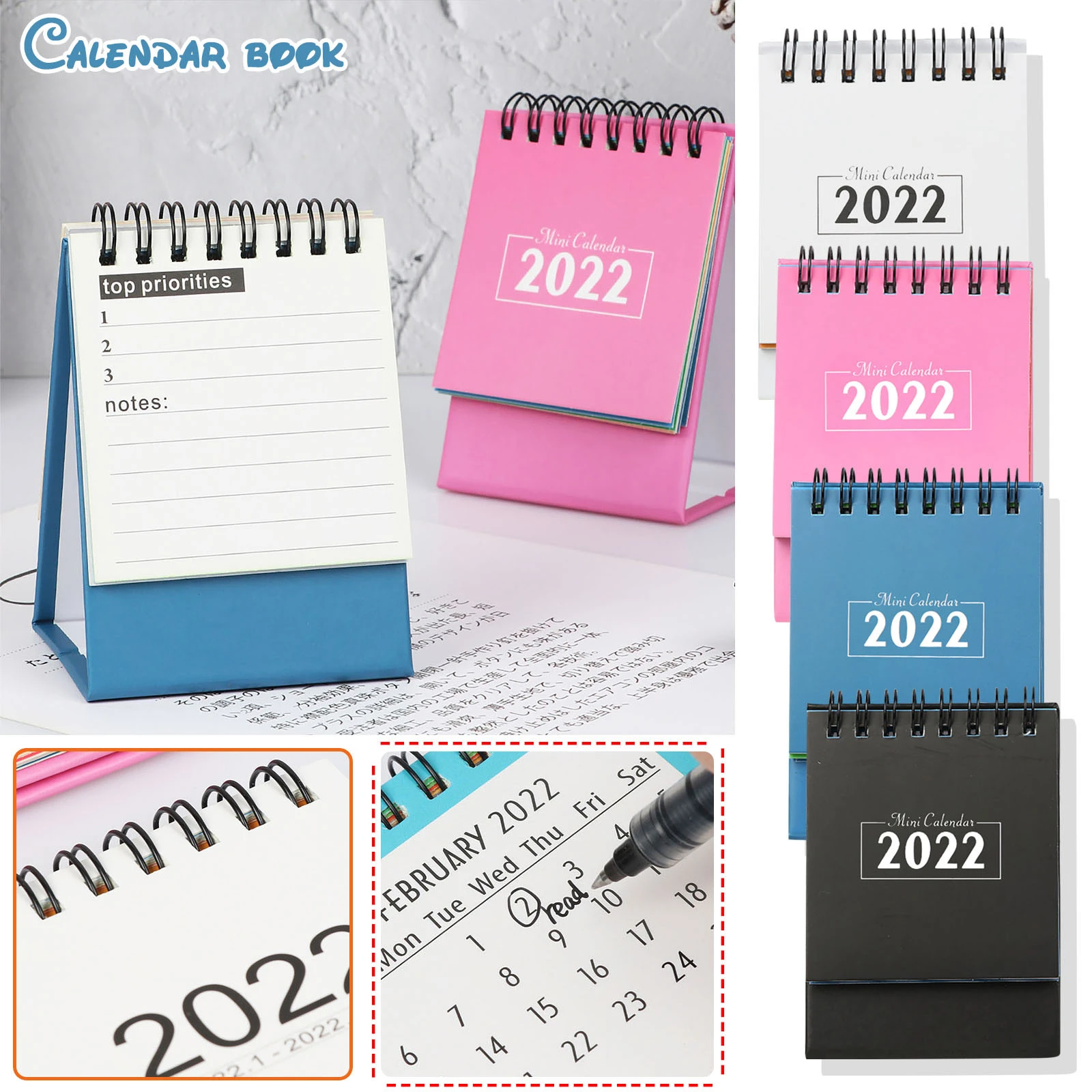 Jaarlijks Agenda Organizer Office 2022 Klein Bureau Kalender S Uitvoering Kleur Plan Boek Mini Kalender Decoratie Adventskalender|Figuren - AliExpress