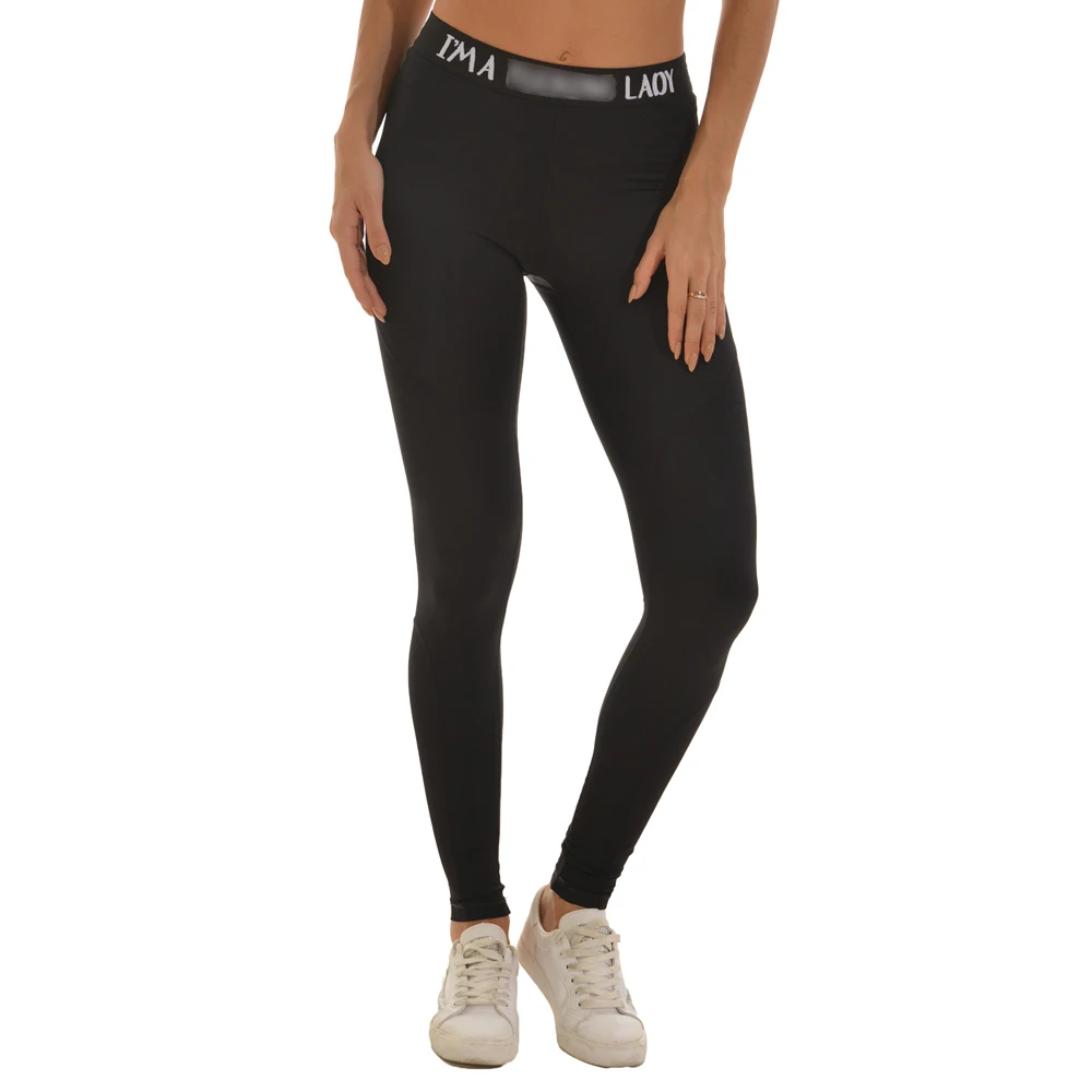 Women's Black Long Sports Pants Workout Running Fitness Joggers Tight Skinny Gym Trousers Casual 2021 Oversized Fashion Clothing 2021 european and american jacquard peach hip bodybuilding high waist elastic sports tight hip lifting fitness honeycomb yoga pa