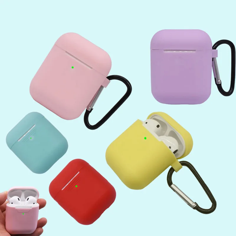 Mini Soft Silicone Case For Apple Airpods Shockproof Cover AirPods Earphone Cases for Air Pods Protector | Электроника
