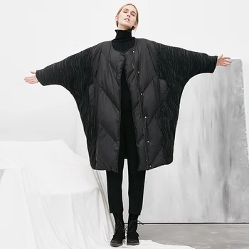 

Original Design AIGYPTOS Winter Women Casual Oversized Batwing Sleeve Thick Warm Long Puffer Jacket Women Ultra Loose Down Coat