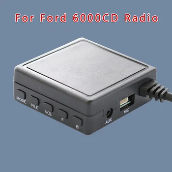 

12Pin Bluetooth Music Adapter Car AUX USB Audio With Microphone Black 1 Set