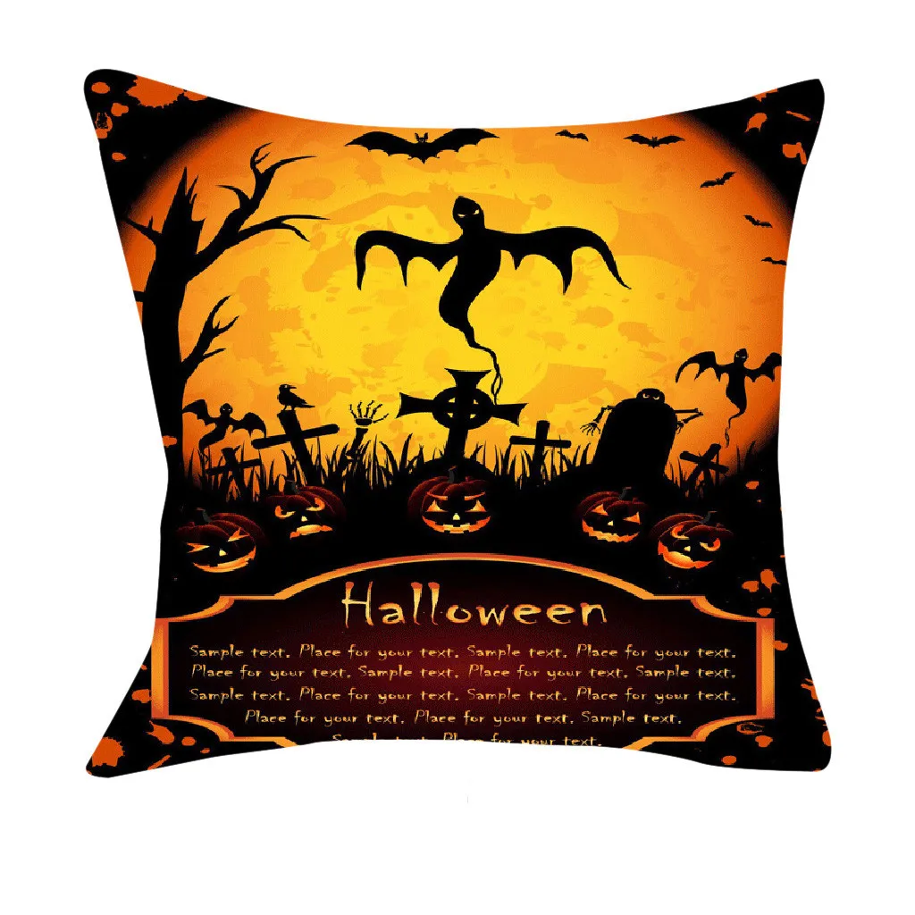 

2019 Halloween Pumpkin Throw Waist Pillow Cover Pillowcases Decorative Sofa Bed Car home Festival Cushion Cover cusion covers