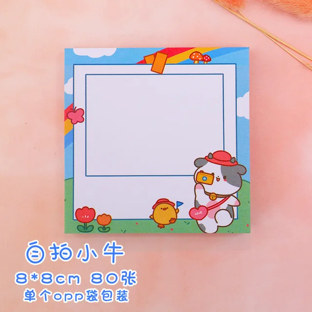 80sheets Student Girl Memo Pad Can Tear Up N Times To Paste The Message Sticky Note Sticky Tabs Cute Note Pad Memo Notes D
