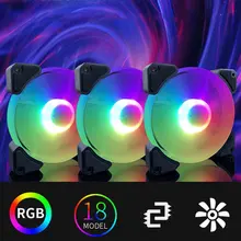 Ventilateur adressable rvb ARGB Compatible avec la coque de PC Aura Sync Pro, boîtier d'ordinateur à faible bruit avec Hub de contrôle