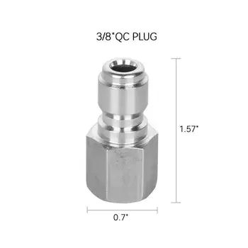 

Female Male Adapter Set Quick Connect Connector 5000 PSI Stainless Steel