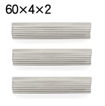 5/10/20/50 Pcs 60x4x2 Block NdFeB Neodymium Magnet N35 Super Powerful imanes Permanent Magnetic