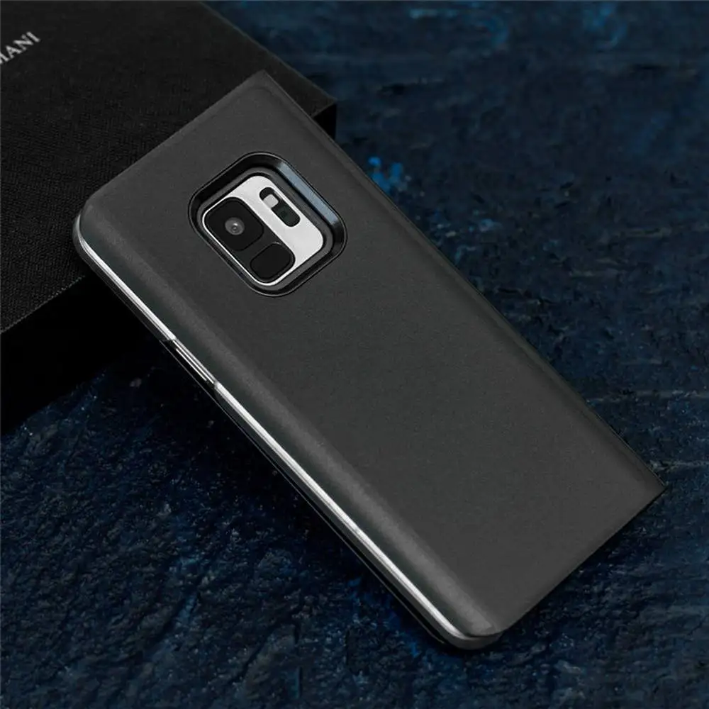 Умный флип чехол для Samsung S10e S10 5G Plus S8 S9 360 ударопрочный кожаный зеркальный