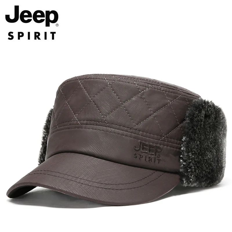 JEEP SPIRIT, зимние шапки для мужчин, Флисовая теплая шапка, мужская шапка с защитой шеи и ушей, регулируемая зимняя шапка, мужская шапка, Gorros Mujer Invierno