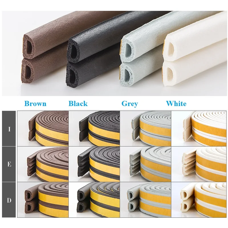6Meters Self Adhesive Door Window Weather Foam Seal Strip Soundproofing Draught Gap Blocker Filler Collision Buffering
