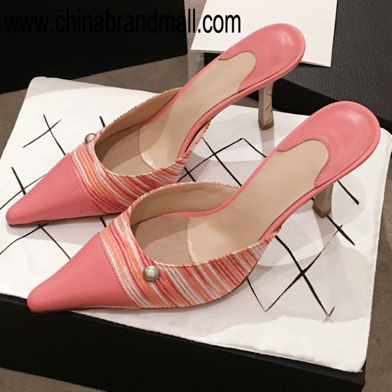 

Elegant Slipper Women Flip Flops Sexy Thin High Heel Slipper 2019 High Quality Women Pumps Pointed Toe Slippers