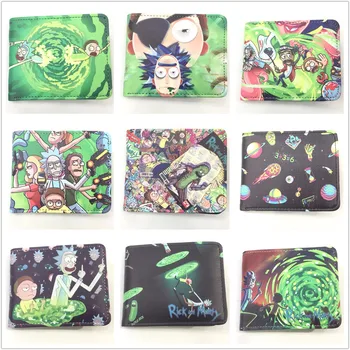 

Cute Cartoon Rick and Morty Wallets Anime Card Holder Bags for Men Women Boy Girl Purse Leather Short Wallet carteira