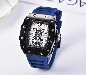 

Men's top luxury brand alloy sports wristwatches Richard Mille Design Luminous hands quartz watches clock custom logo gift reloj