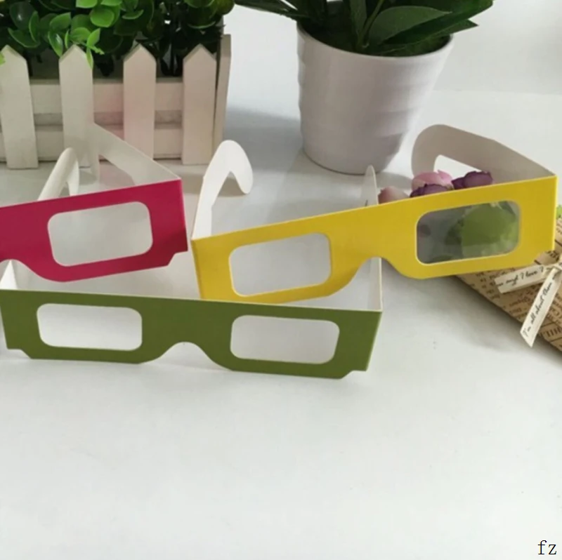5000 шт бумажные дифракционные очки для рейв и фестивалей 3D картонные очки