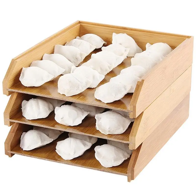 

3Pcs/Set Rectangular Wooden Serving Tray Tea Cutlery Trays Storage Pallet Fruit Plate Decoration Food Bamboo Kitchen Platter