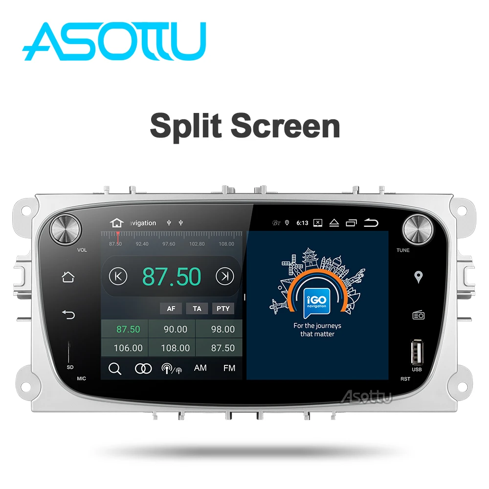 Asottu FO601 Android 9,0 PX6 автомобильный DVD для Ford Mondeo C-max focus galaxy S-max автомобильный dvd gps Радио Видео плеер в тире dvd