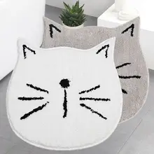 Ковры в форме кота, меховой маленький ковер, элегантный уютный лохматый пол, коврики для дома