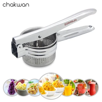 

3 Shapes Potato Masher Ricer Press Mashed Potatoes Stainless Steel Crushing Potatoes Puree Fruit Vegetable Juicer Press Maker