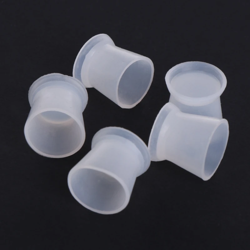 

5 Pcs Silicone Cup Tattoo Ink Color Pigment Makeup Permanent Cosmetic Mold Caps Y4QB