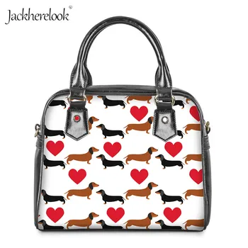 

Cute Sausagedog Prints Top-handle Bag Casual Handbag for Female Dachshund Top-handle Bag Shoulder/Messenger Bag Dog Lover Totes