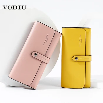 

Long Leather Women Wallet Fashion Designer Coin Prokect Card Holder Multi-function Wallets Female Clutch Bag High Quality Purses