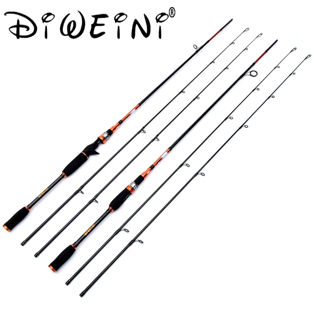 

2 tips 2.1M China Spinning Fishing Rod M MH 7' Orange Carbon Fiber Spinning Rod 2 Sections Casting Fishing Rods for Lure fishing