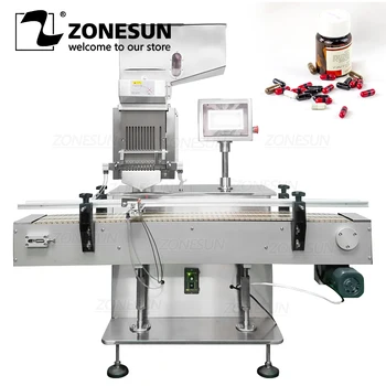 شراء ZONESUN ZS-JF8 ماكينة حشو العد زجاجة دواء تابلت آلي الجيلاتين التجاري لينة الجيلاتين حبوب منع الحمل جهاز الدفع