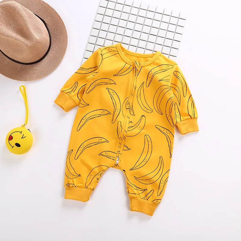 

2017 Spring And Autumn BABY'S Long-sleeved Rompers Fashion Man Baby Girls Newborns Cotton Clothes Crawling Clothes Onesie