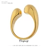 Yhpup 14 K Simple Geometric Open Ring Fashion Gold Metal Finger Ring for Women Statement кольцо Jewelry Party Gift 2022 ► Photo 1/6
