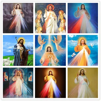 

5D Diamond Painting Religious Jesus Square/Full Round Diamond Embroidery Icon Mosaic Artist Home Decoration